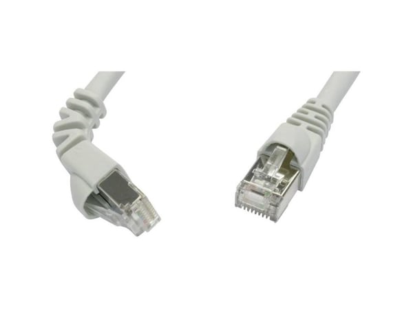 Telegärtner Cat.7 MP8 FS 600 LSZH 3.0m; 1x90-degrees, 3 m, Grå