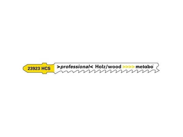 Metabo 623923000, Stiksagblad, Sponplater, Trefiberplater, Hardtre, Mykt tre, Kryssfiner med trekjerne, High Carbon Steel (HCS), Gul, 7,4 cm, 4 mm