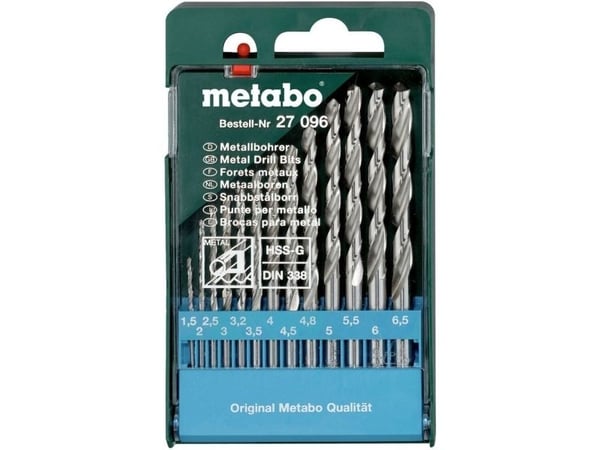 Metabo 627096000 metall spiralbor-sett 13 deler 1,5-6,5 mm