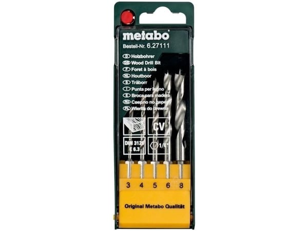 Metabo 627111000 Puukierreporasarja 5 kpl 3 mm, 4 mm, 5 mm, 6 mm, 8 mm 1 kpl