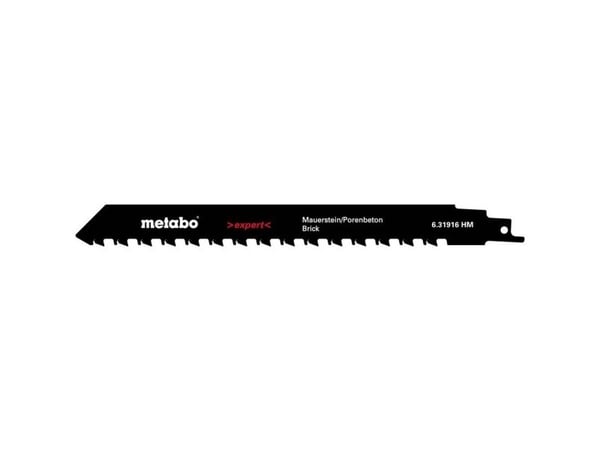 Metabo 631916000, Sabelsagblad, porebetong, Murstein, Sement, Murverk, Sort, Hvit, 1,27 cm, 1,5 mm, 24 cm