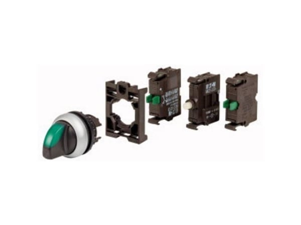 Eaton 110925 M22-WRLK3-G-2K10LED-BVP Valintakytkin Eturengas muovi Kiinnityslaite Vihreä 1 kpl