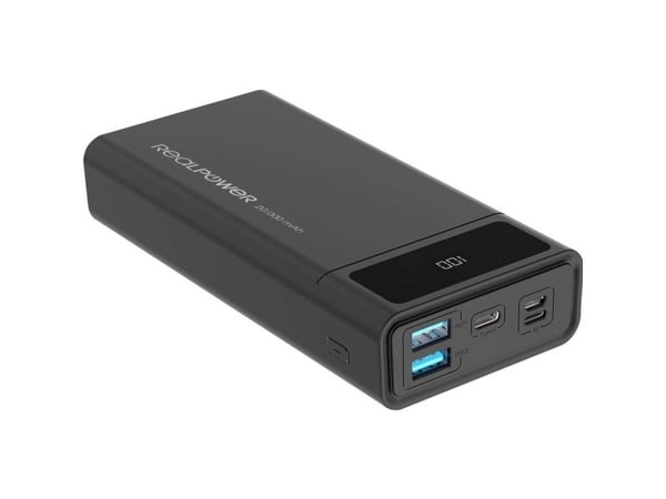 RealPower PB-20k PD, 20000 mAh, 18 W, Sort