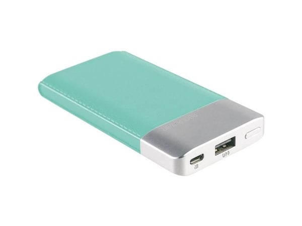 RealPower PB-4000 Fashion, 4000 mAh, Lithium Polymer (LiPo), Blå, Sølv