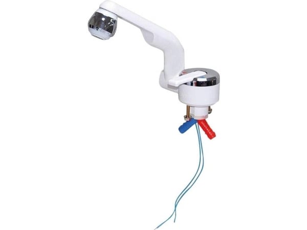 Barwig 20000-230 enkelt blandebatteri med slange tilkobling 120 mm hvit/krom