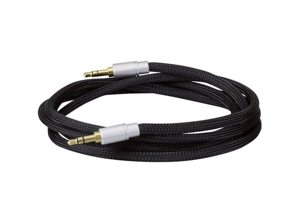 Dynavox 207382 Jack audio tilkoblingskabel [1x Jackplugg 3,5 mm - 1x Jackplugg 3,5 mm] 3,00 m svart fleksibel