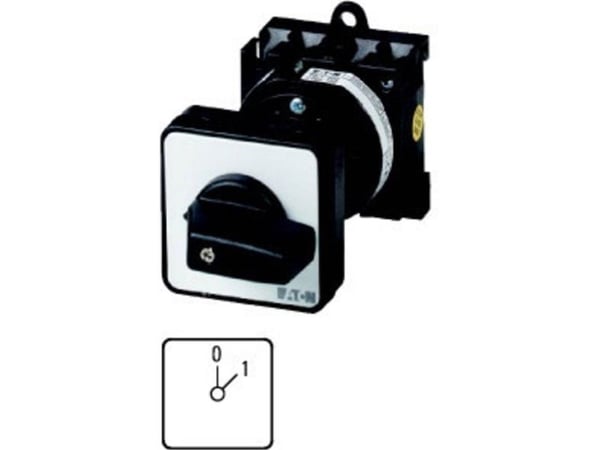 Eaton T0-1-15401/Z, Vipukytkin, 1P, Langallinen, Musta, Hopea, IP65, UL 60947-4-1; CSA - C22.2 No. 60947-4-1-14; CSA-C22.2 No. 94; IEC/EN 60947-3; CE
