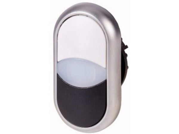 Eaton M22-DDL-WS, Nappi, Musta, Titaani, Valkoinen, Muovi, IP66, 32,2 mm, 54,7 mm