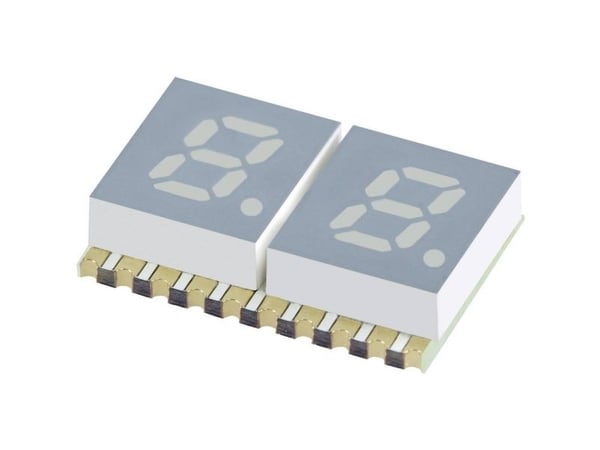 Kingbright 7-segmentsdisplay gul 5,08 mm 1,95 V sifferantal: 2