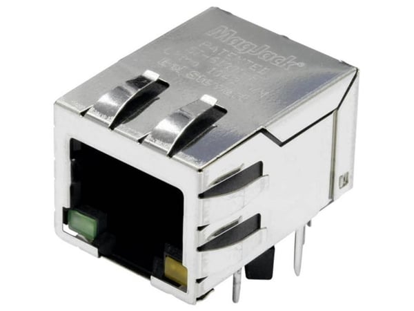 RJ45-liitin, uppoasennettava vaakasuora BEL Stewart Liittimet Gigabit Ethernet Nikkelöity, metalli 1 kpl