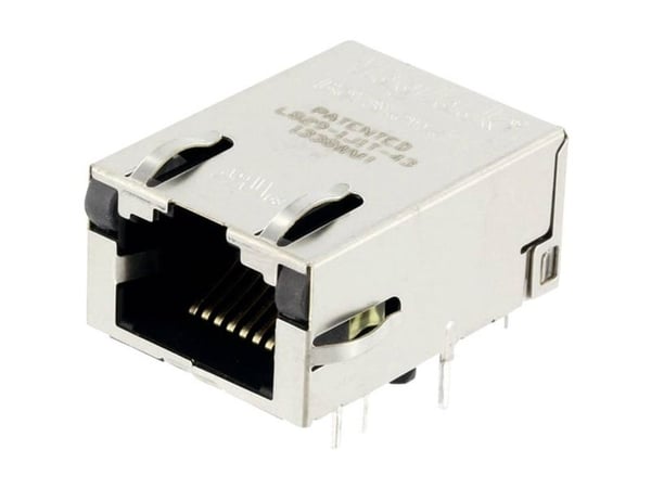 RJ45-liitin, uppoasennettava vaakasuora BEL Stewart Liittimet Gigabit Ethernet Nikkelöity, metalli 1 kpl