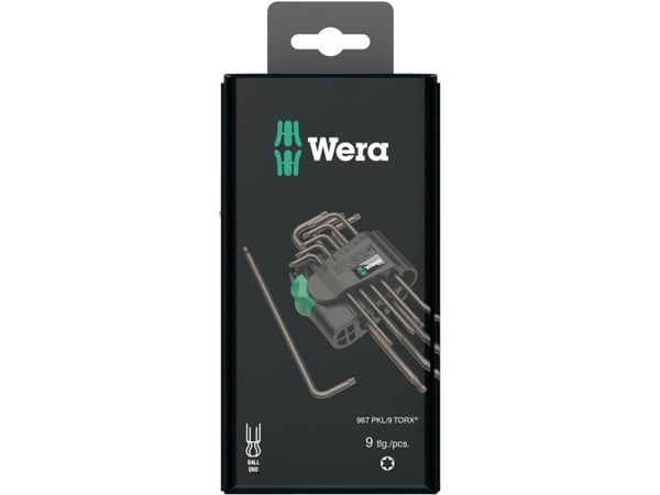 Wera 05073598001, L-torx-nøkkel, TX8, Sort, China, 80 mm, 28 mm