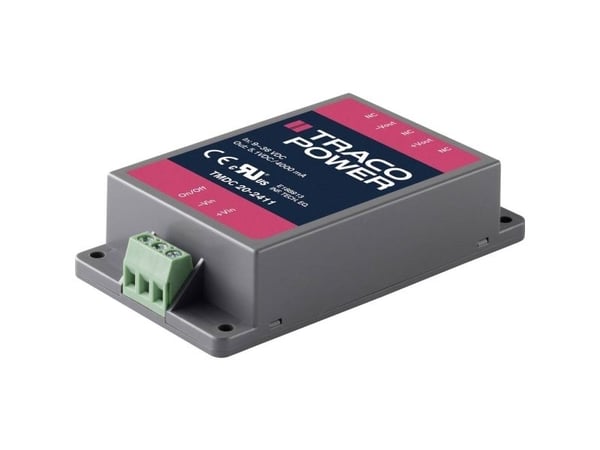 TracoPower TMDC 20-2415 DC/DC-muuntomoduuli 24 V/DC 24 V/DC 24 V/DC 835 mA 20 W Lähtöjen määrä: 1 x
