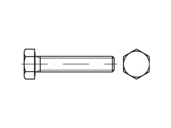 TOOLCRAFT sekskantskrue 31 mm 16 mm utvendig sekskant 83933 stål 100 stk