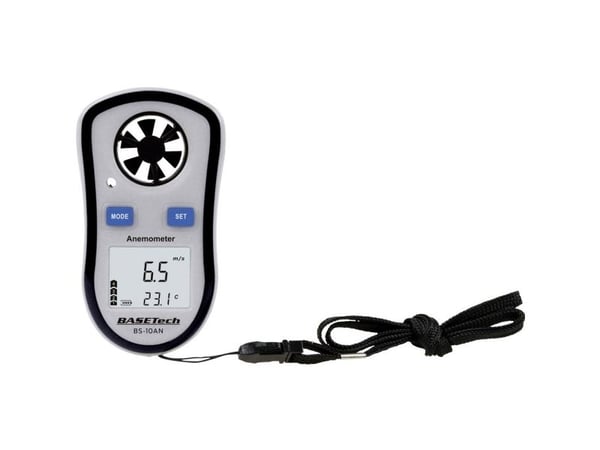 Basetech BS-10AN Anemometri 0,1-30 m/s lämpötilanmittaustoiminnolla varustettuna