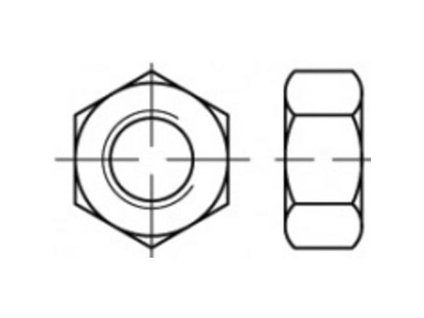 TOOLCRAFT sekskantmuttere 100 mm 83934 stål 25 stk