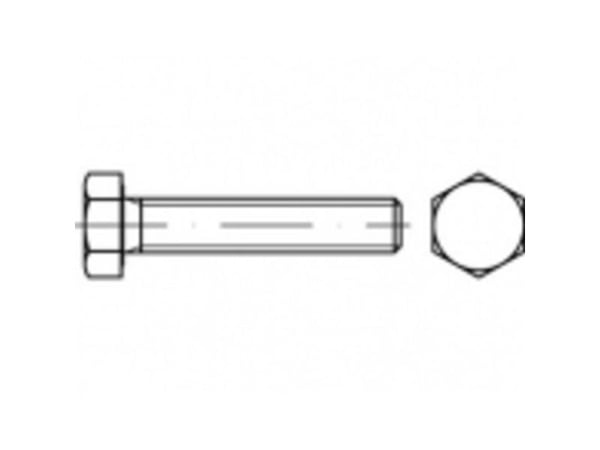 TOOLCRAFT TO-5367516 sekskantskrue M3 12 mm utvendig sekskant, rustfritt stål A4, 100 stk