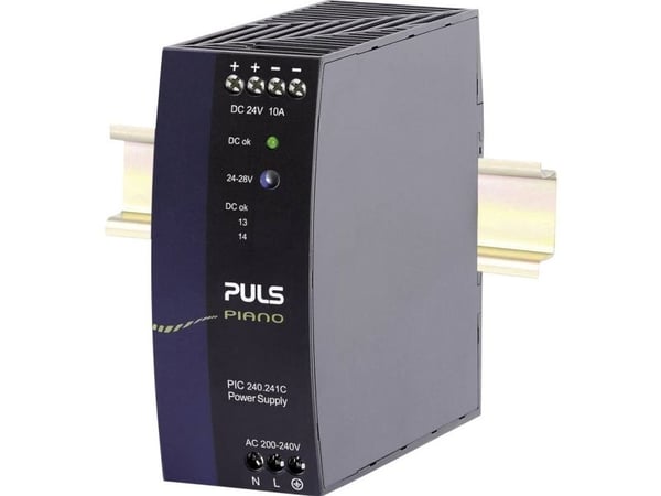 PULS Piano Strømforsyning til DIN-skinne (DIN-kisko) 24 V/DC 10 A 240 W Antal udgange:1 x Indhold 1 stk