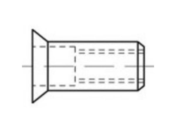 TOOLCRAFT TO-5444268 Blindnittemøtrik M8 Stål 100 stk