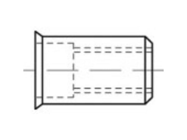 TOOLCRAFT TO-5444202 Blindnittemøtrik M5 M5 Stål 500 stk