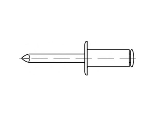 TOOLCRAFT TO-5444379 blindnagler 4 mm rustfritt stål, 500 stk