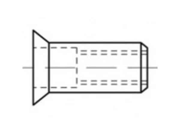TOOLCRAFT TO-5444364 Blindnaglemutter M8 stål 500 stk