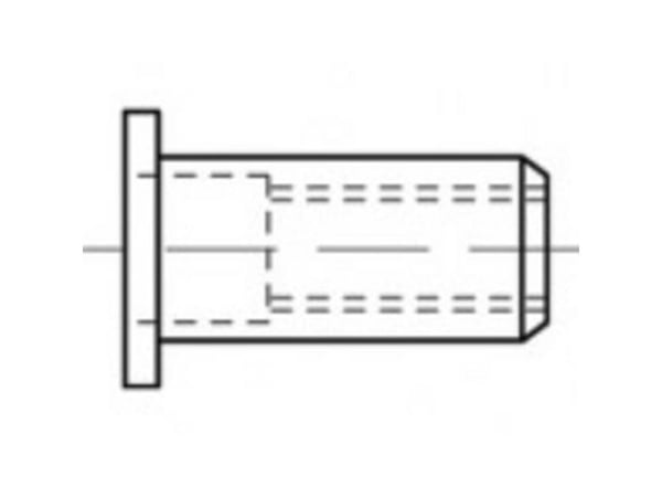 TOOLCRAFT blindnittemutter M6 stål 500 st