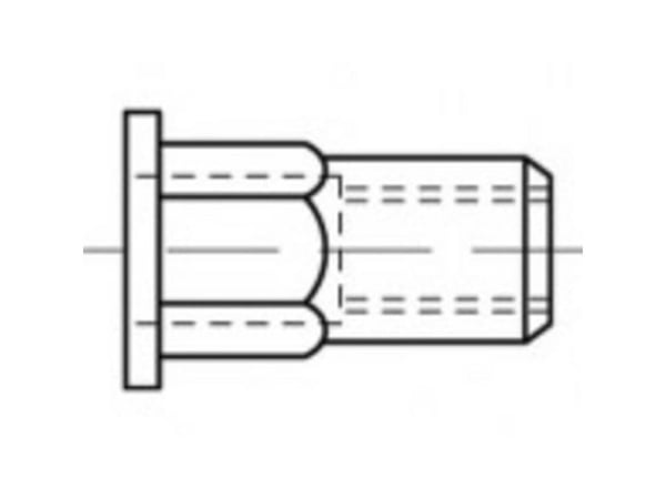 TOOLCRAFT TO-5444322 Blindnittemøtrik M5 M5 Stål 500 stk
