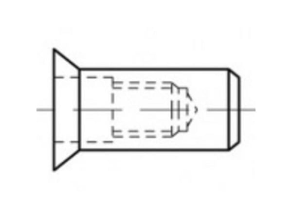 TOOLCRAFT TO-5444301 Blindnaglemutter M4 Stål 500 stk