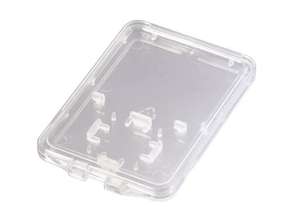 Hama SD and microSD Slim Box, MMC, SD, 2 kort, Plast, Gjennomsiktig, 35 mm, 53 mm