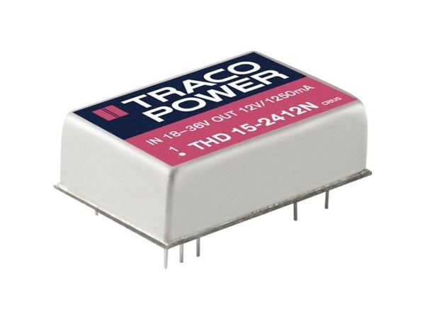 Traco Power THD 15-4811N, 20,3 mm, 10,2 mm, 31,8 mm, 14,4 g, 15 W, 36-75 V