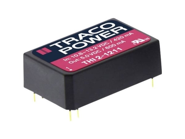 TracoPower THI 0513 DC/DC-muunnin, piirilevy 5 V/DC 15 V/DC 130 mA 2 W Lähtöjen määrä: 1 x