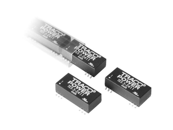 TracoPower TES 3-2412 DC/DC-muunnin, SMD 24 V/DC 12 V/DC 250 mA 3 W Lähtöjen lukumäärä: 1 x