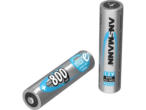 Ansmann 800mAh maxE, Oppladbart batteri, AAA, Nikkelmetallhydrid (NiMH), 1,2 V, 1 stykker, 800 mAh