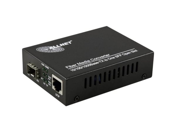 ALLNET ALL-MC104G-SFP1, 1000 Mbit/s, IEEE 802.3, IEEE 802.3ab, IEEE 802.3u, IEEE 802.3x, IEEE 802.3z, Gigabit Ethernet, 10,100,100BASE M, 10,100, 1...
