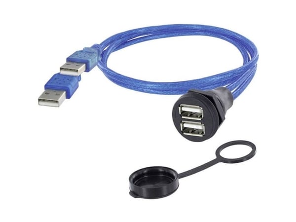 USB-kontakt med chassisanslutning, infällning 1310-1028-01 M22 1310-1028-01 encitech (1 st)