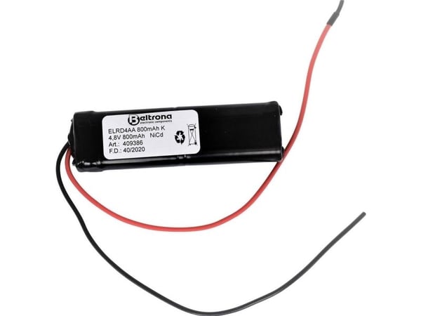 Beltrona ELRD4AA800 Nödbatteri kabel 4,8 V 800 mAh