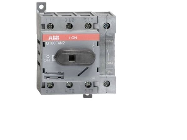 ABB OT80F4N2, Frånskiljare, Grå, 4P, IP20, 70 mm, 72,5 mm