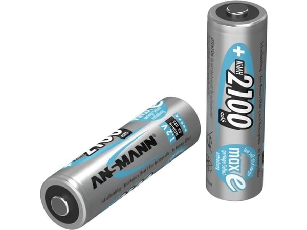 Ansmann Mignon, Oppladbart batteri, AA, Nikkelmetallhydrid (NiMH), 1,2 V, 1 stykker, 2100 mAh