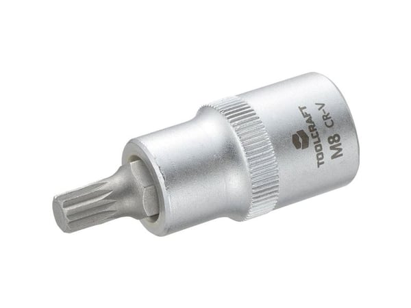 TOOLCRAFT 816087 topnøkkel-bitinnsats Multitand (XZN) 8 mm 1/2 (12,5 mm)