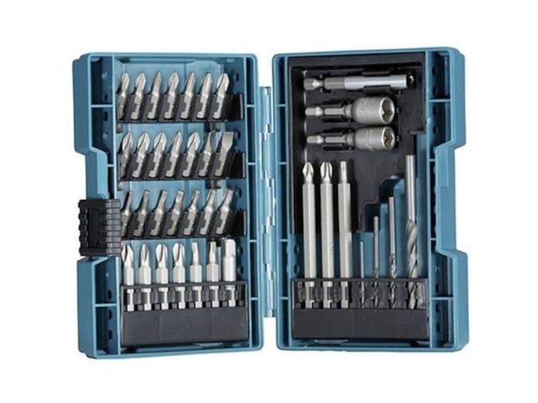 Makita - Skrutrekker, drill og koppnøkkelsett - 38 deler - 6 mm, 8 mm, 10 mm, 4 mm, 3 mm, 2 mm - torx, phillips, pozidriv, hex - lengde: 50 mm, 25 ...