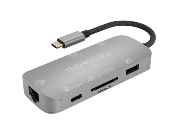 Terratec Connect C8, USB 2.0 Type-C, Grå, USB 3.2 Gen 1 (3.1 Gen 1) Type-C, USB, Windows 10, 1 stykker