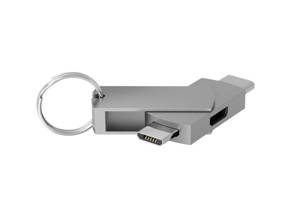 Terratec 272989, USB Type-C, 2 x Micro-USB, Sølv