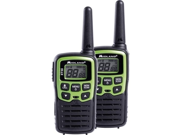 Midland XT30, 16 kanaler, 446.00625 – 446.09375, LCD, AAA, 75 g, 48 x 32 x 90 mm