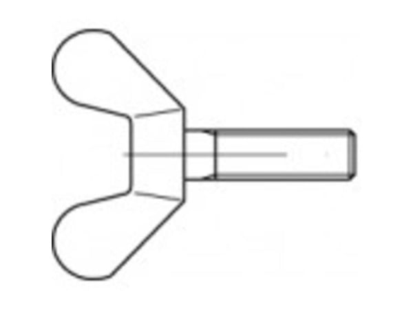 TOOLCRAFT 106359 vingeskrue M8 25 mm DIN 316 formbar galvanisert 100 stk