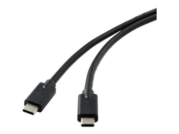 Renkforce RF-4531576, 2 m, USB C, USB C, USB 3.2 Gen 2 (3.1 Gen 2), 20000 Mbit/s, Sort