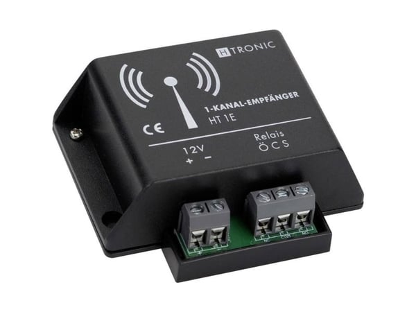 H-Tronic 1-kanals mottaker HT1E 1618260 trådløs frekvens 868,35 MHz bryteeffekt 230V/5A eller 24VDC/5A (1618260)
