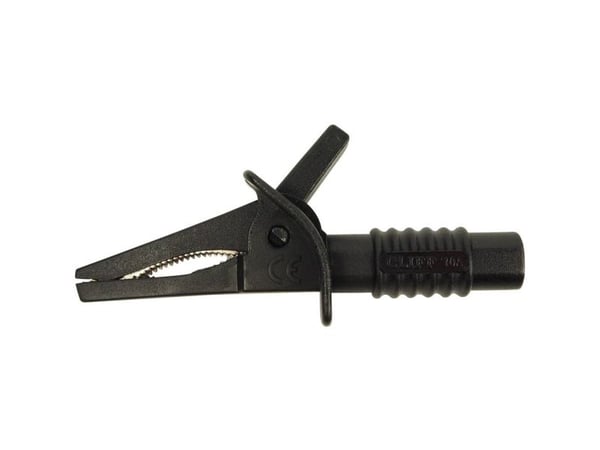 Cliff CRC/01 Krokotiiliklipsin turvaliitin 4 mm CAT II 1000 V, CAT III 600 V Musta