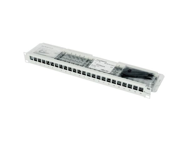 Telegärtner AMJ Module K Cat.6 - Koblingspanel - CAT 6 - RJ-11/RJ-12 X 24 - lysegrå, RAL 7035 - 1U - 19"