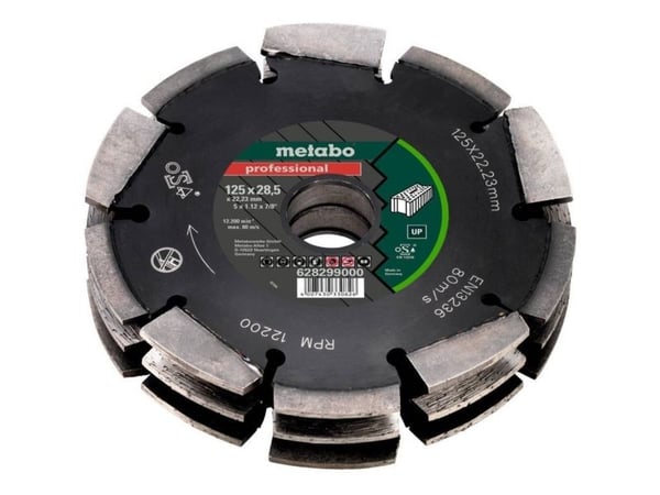 Metabo 628299000, 12,5 cm, 2,22 cm, 12200 rpm, 3 cm, Metabo, 1 stk